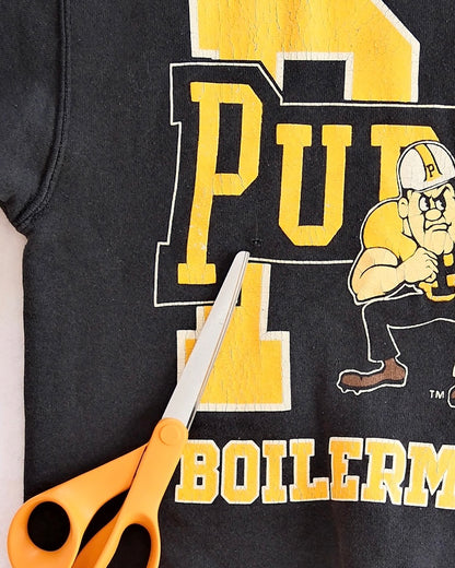 Vintage Purdue Univeristy Boilermakers Graphic Sweatshirt: 12y - Yellow Clover Vintage Kids Clothes