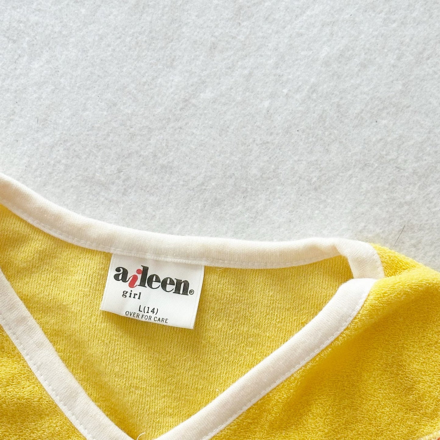 Vintage Aileen Girl Terry Chevron Tank: 10y? - Yellow Clover Vintage Kids Clothes