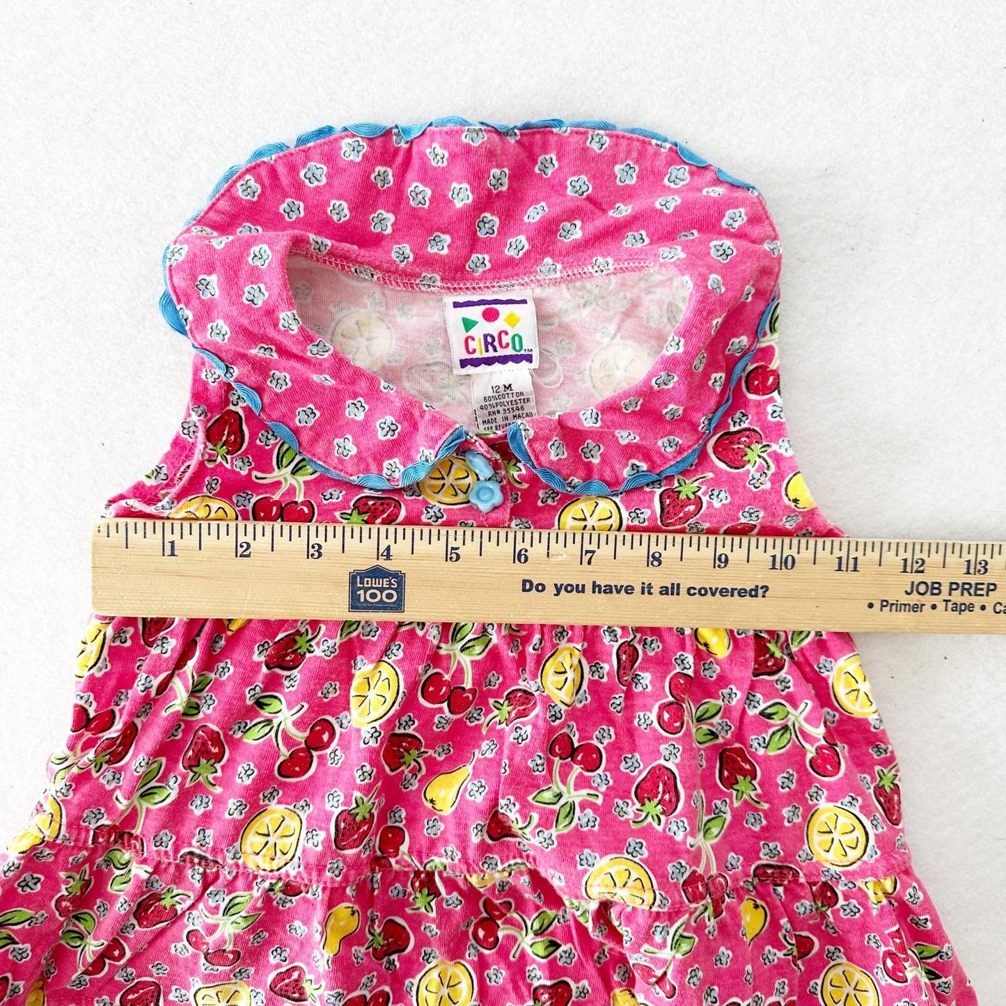 Vintage Circo Strawberry Lemon Swing Tank: 12m - Yellow Clover Vintage Kids Clothes