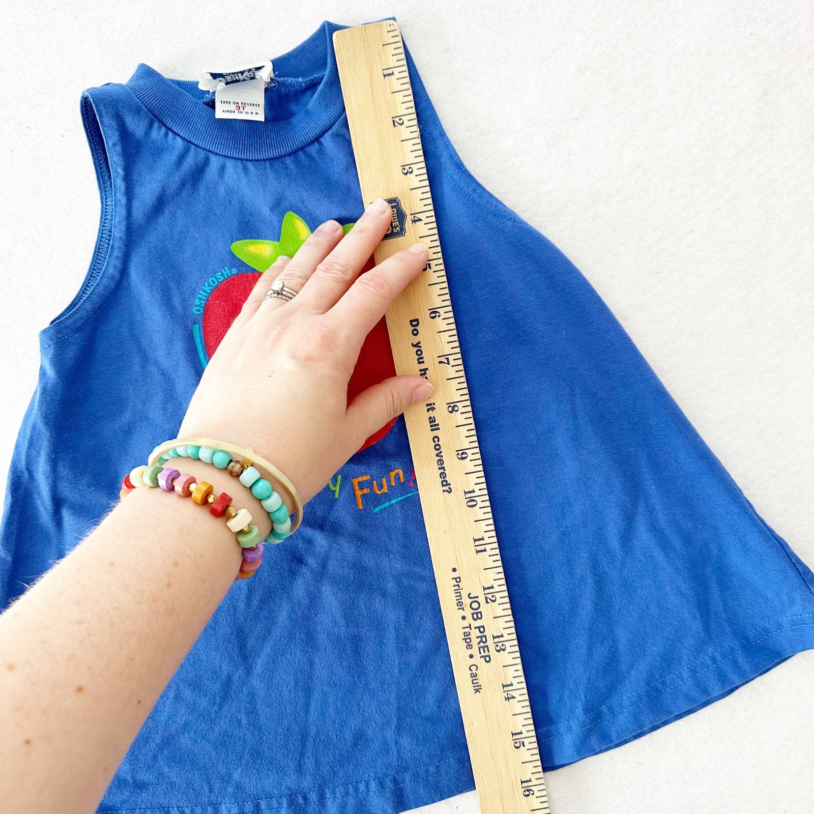 Vintage OshKosh Berry Fun Strawberry Tank Top: 3T - Yellow Clover Vintage Kids Clothes