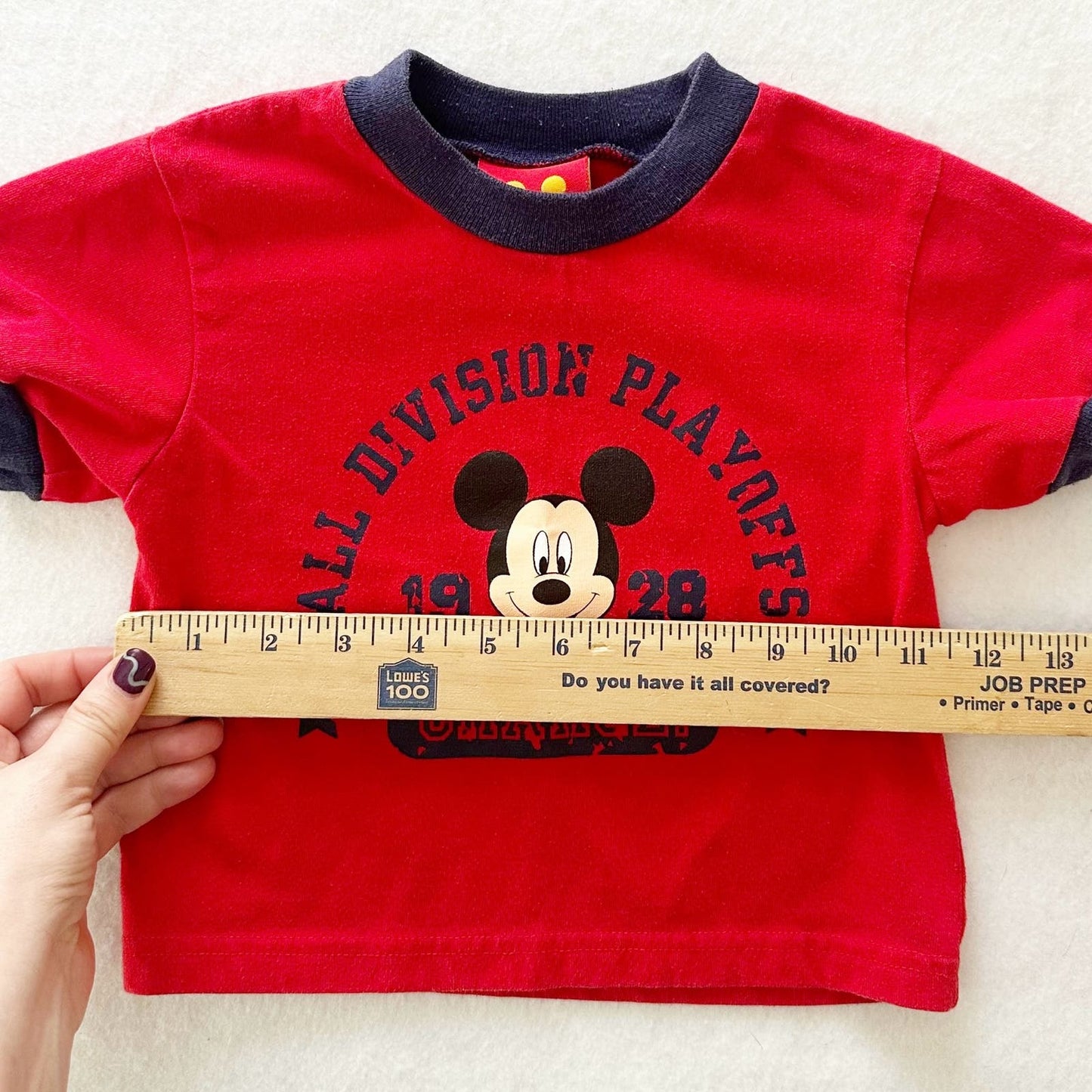 Y2K Disney Mickey Ringer Tee: 24m