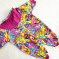 Vintage Rainbow Connection Funky Floral Jumpsuit Romper: 18m? - Yellow Clover Vintage Kids Clothes
