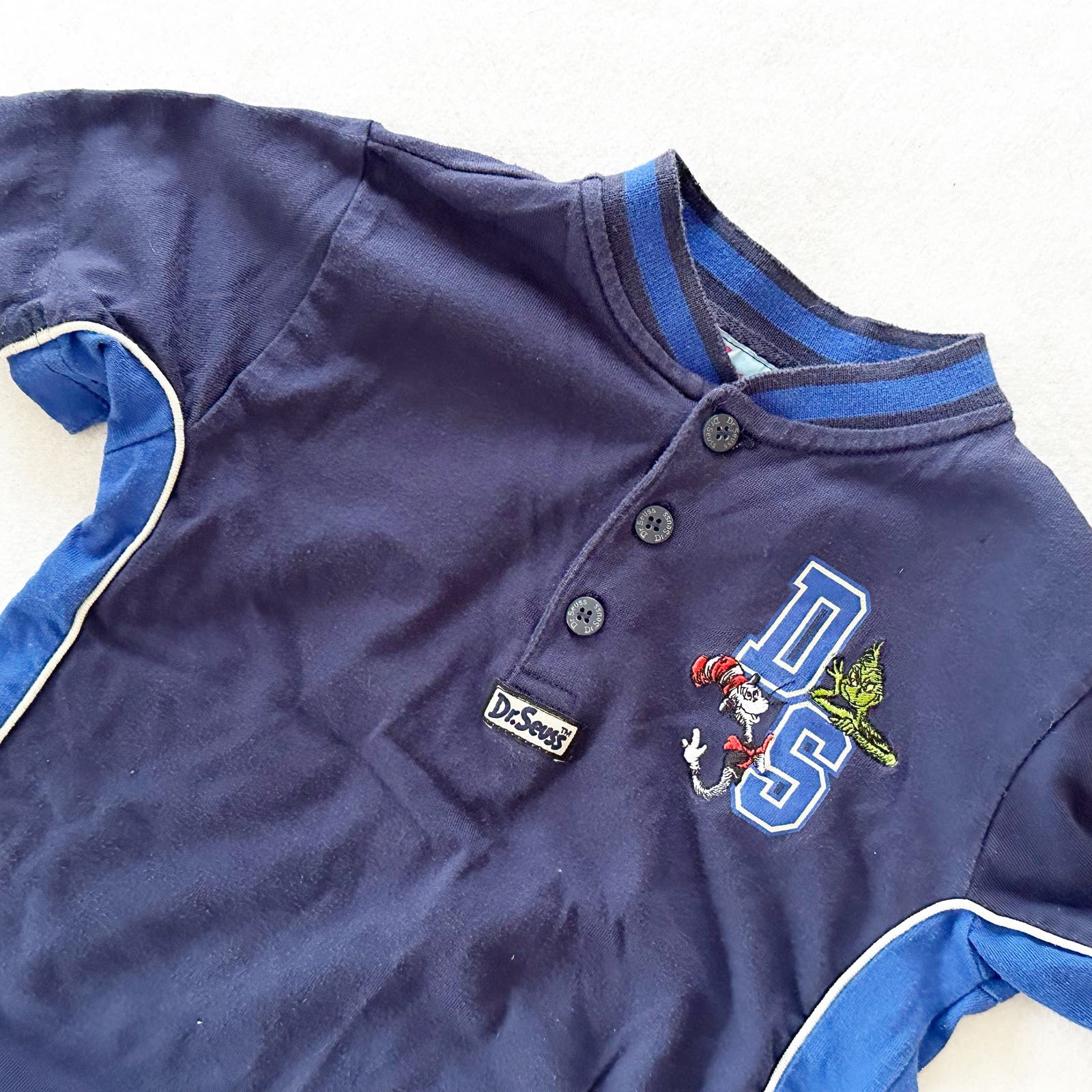 Y2K Dr. Seuss Characters Embroidered Tee: 5T? - Yellow Clover Vintage Kids Clothes