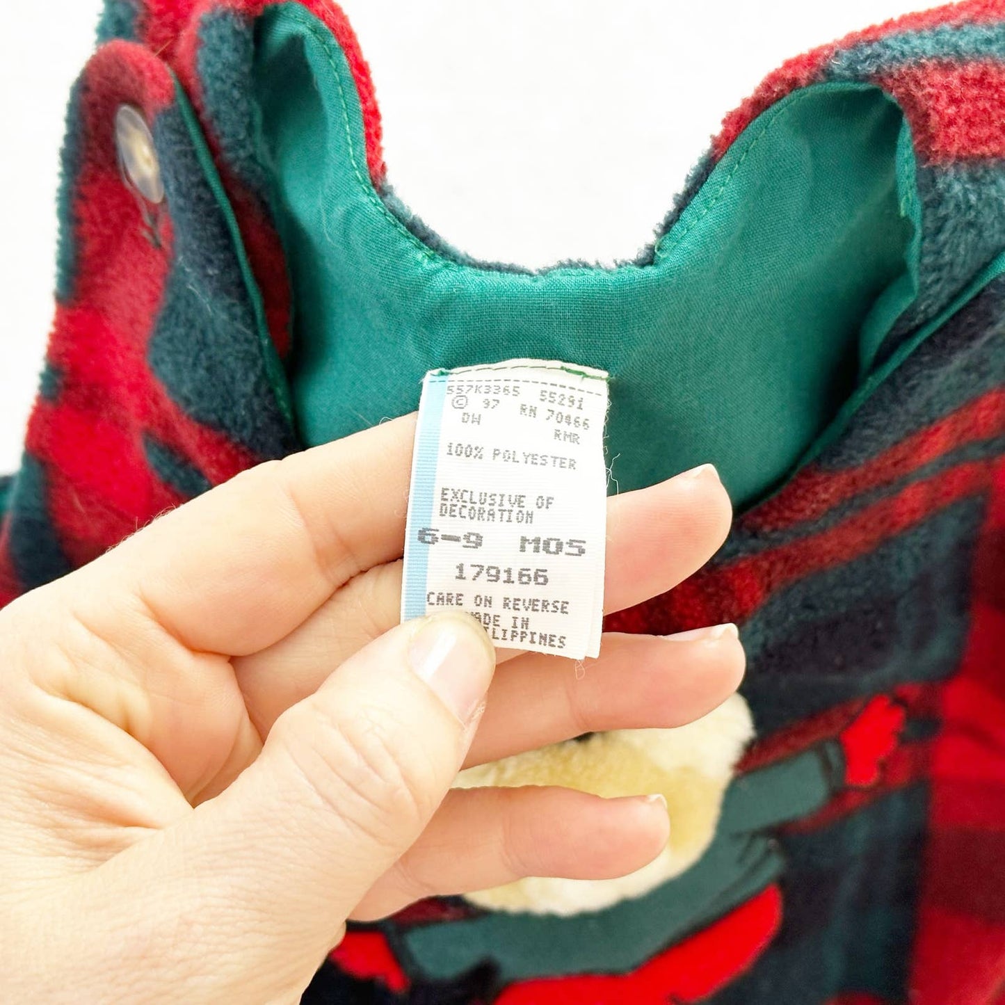 Vintage Unbranded Plush Teddy Bear Ski Romper: 12m? - Yellow Clover Vintage Kids Clothes