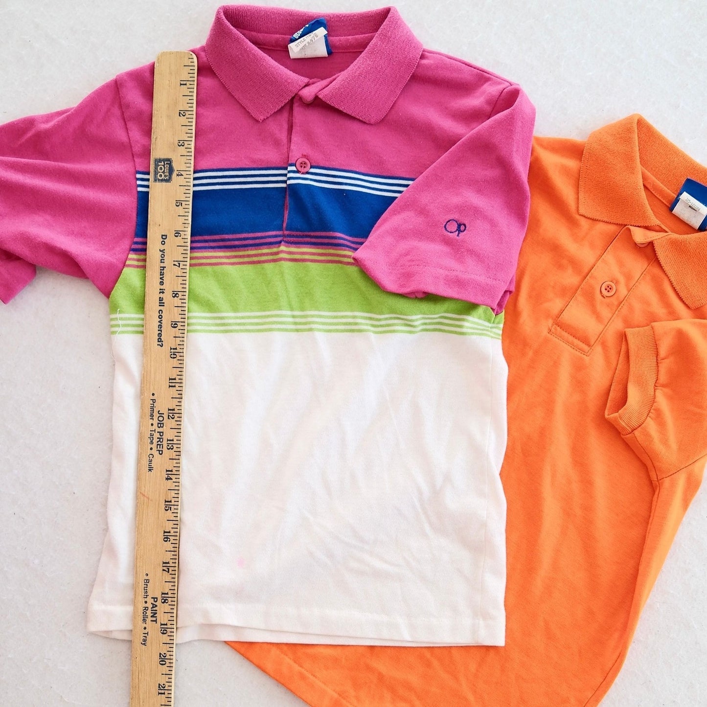Vintage OP Striped + Orange Kids Polo Bundle, 8y