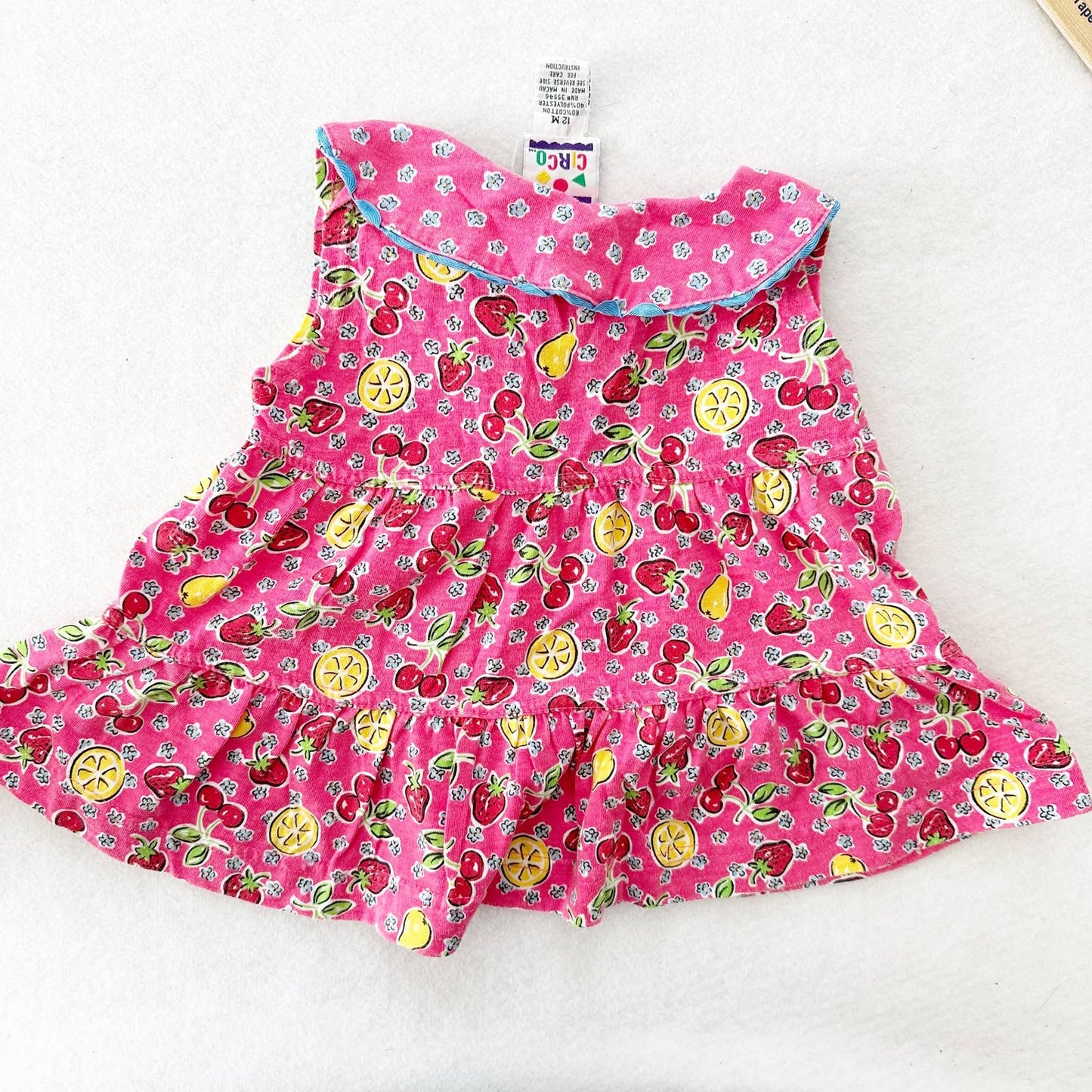 Vintage Circo Strawberry Lemon Swing Tank: 12m - Yellow Clover Vintage Kids Clothes