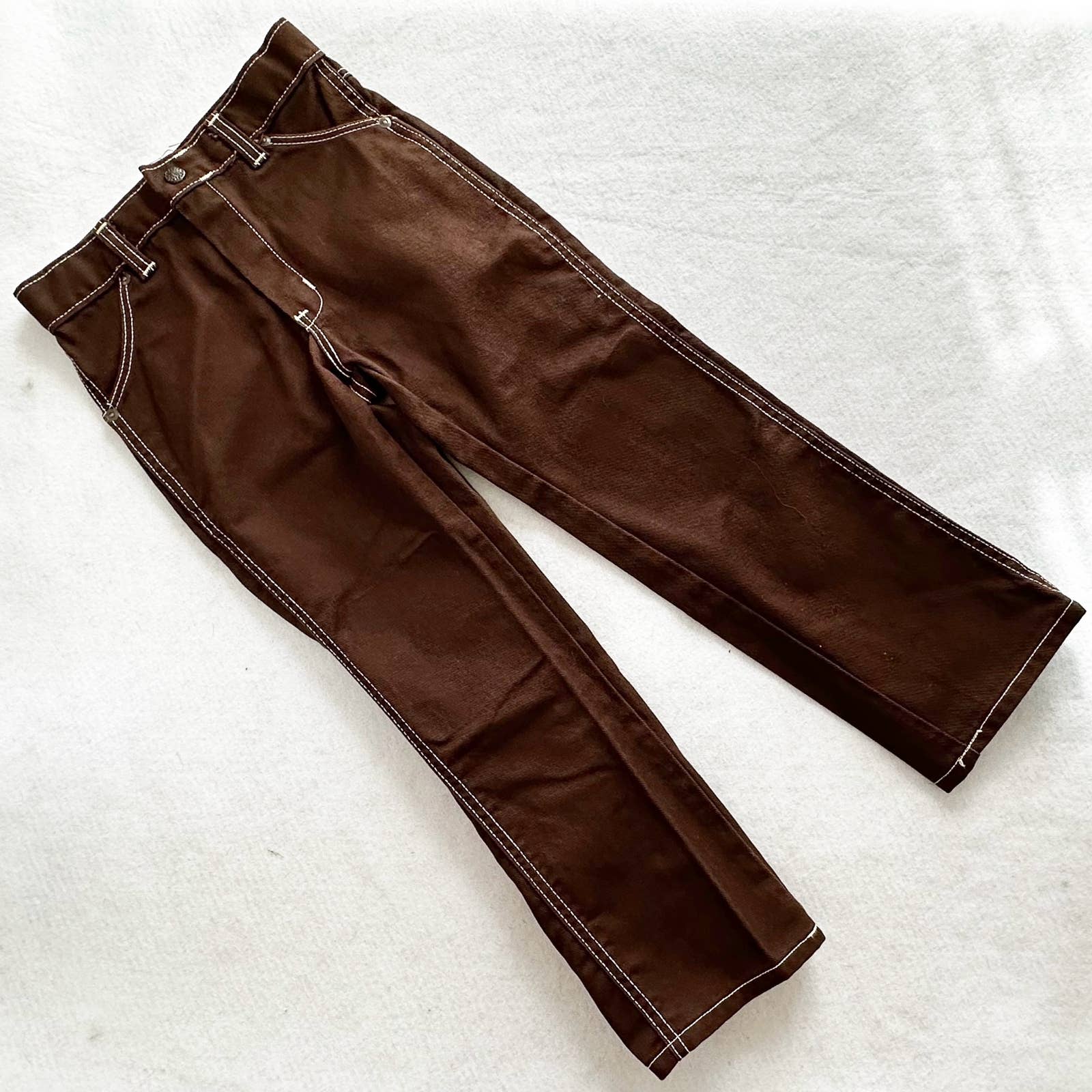Vintage Unbranded Brown Boys Pants: 10y - Yellow Clover Vintage Kids Clothes