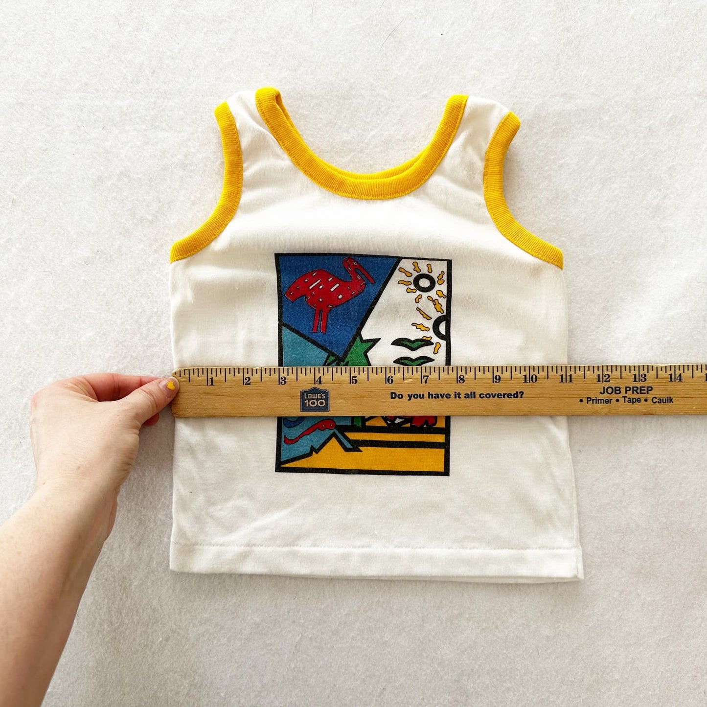 Vintage KidzStuff Abstract Animals Tank: 2T? - Yellow Clover Vintage Kids Clothes