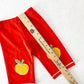 Vintage Carter’s Apple Knee Pull On Pants: 9/12m? - Yellow Clover Vintage Kids Clothes