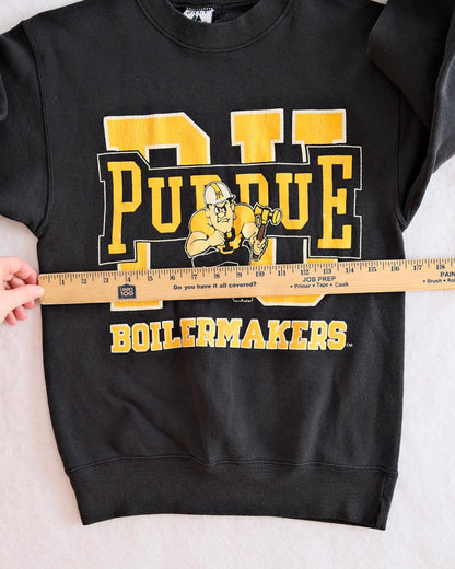 Vintage Purdue Univeristy Boilermakers Graphic Sweatshirt: 12y - Yellow Clover Vintage Kids Clothes