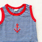 Vintage Toddletime Striped Anchor Tank Top: 3T? - Yellow Clover Vintage Kids Clothes