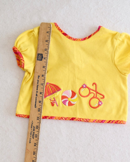 Y2K Molly & Millie Yellow 2-Piece Beach Set: 24m?