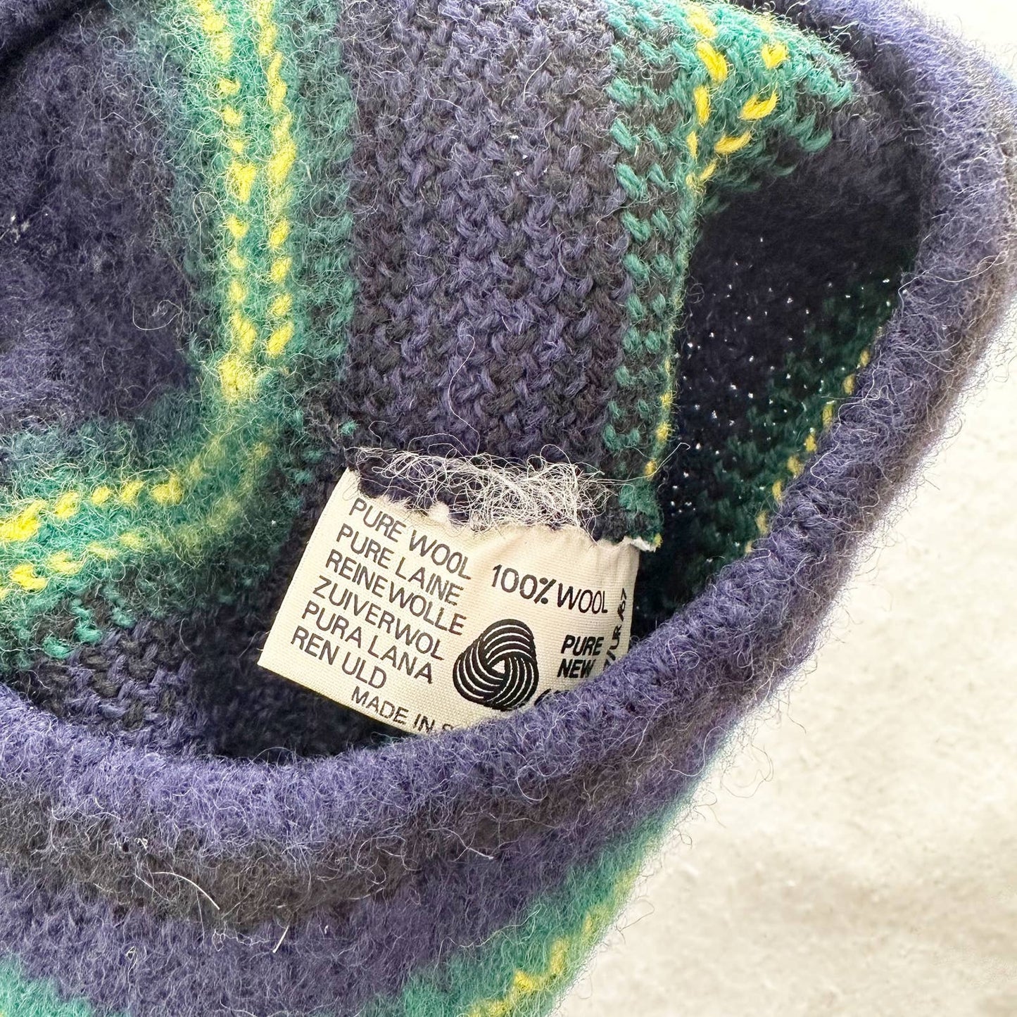 Vintage Scottish Wool Beret Hat - Yellow Clover Vintage Kids Clothes