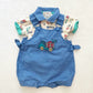 Vintage Gymboree Apple Farm Truck Romper Set: 12m - Yellow Clover Vintage Kids Clothes