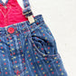 Vintage OshKosh XO Denim Woven Suspender Pants: 12m?