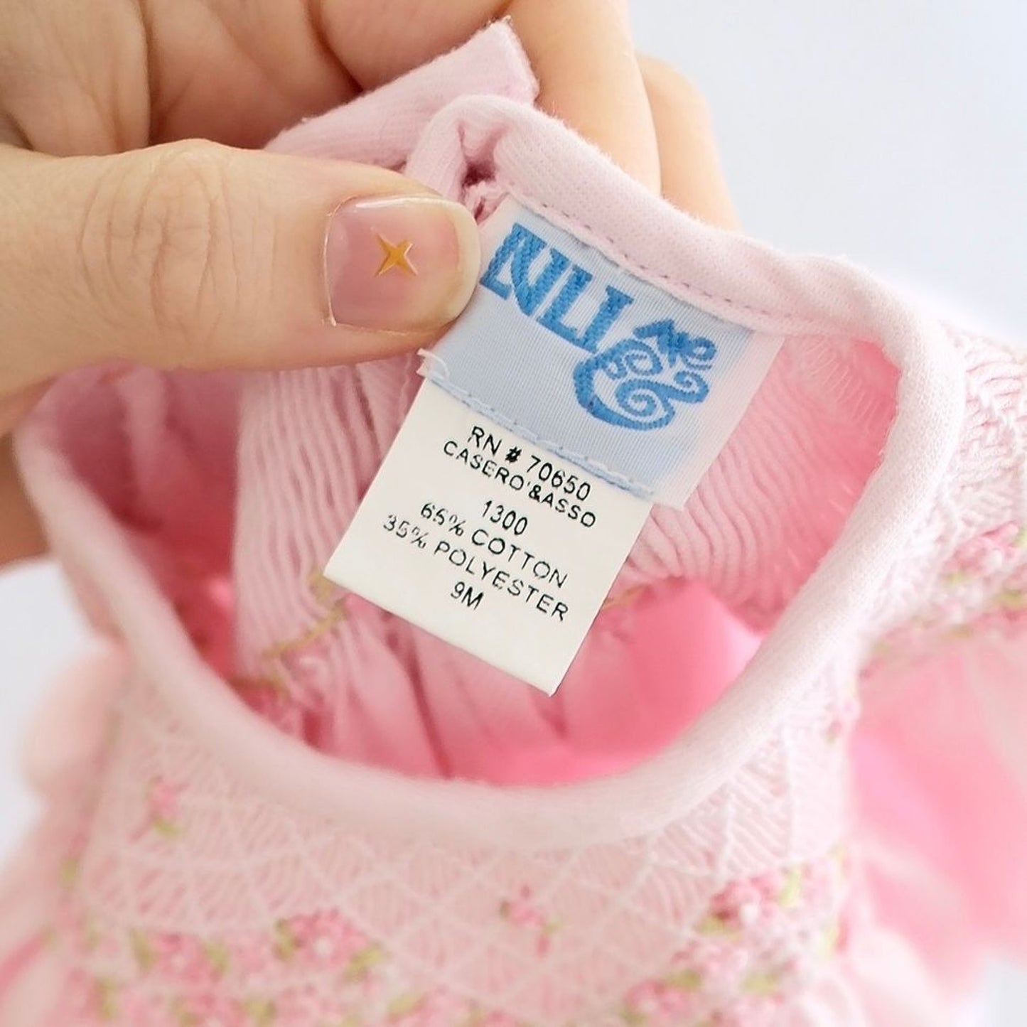 Modern Luli & Me Pink Smocked Baby Bishop Dress, 9M