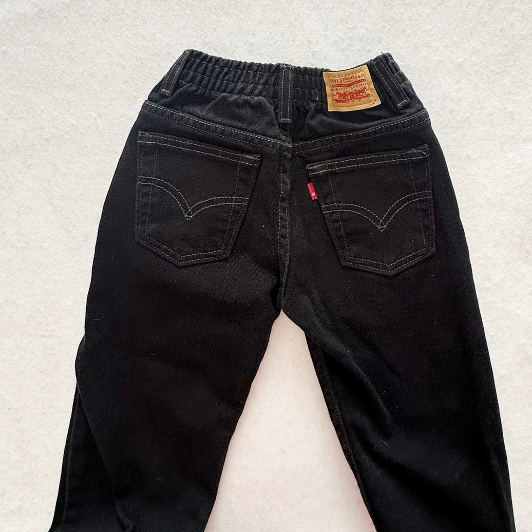 Vintage Levi’s Solid Black Loose Fit Jeans: 7y