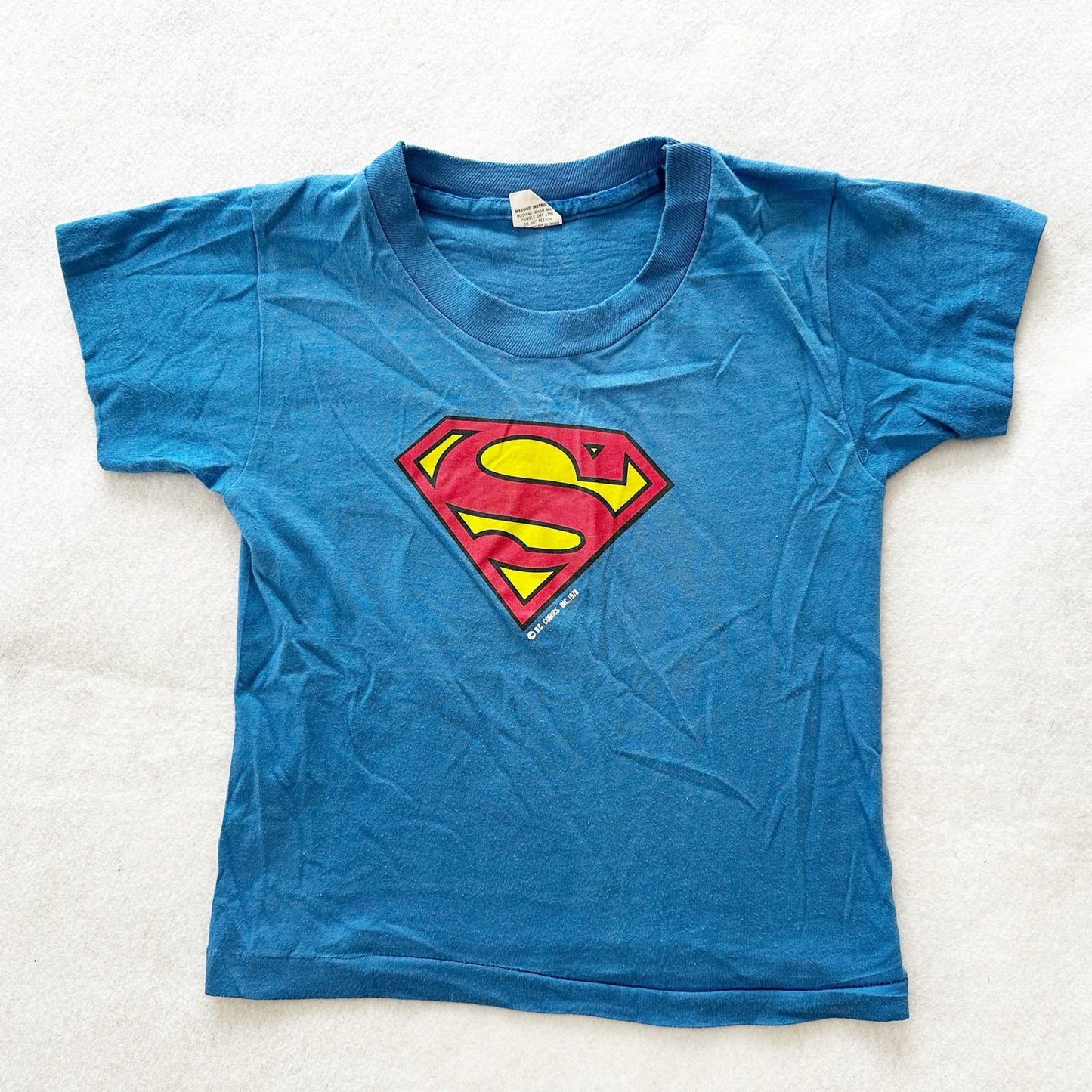 Vintage Underoos Superman Crest Tee: 5T? - Yellow Clover Vintage Kids Clothes