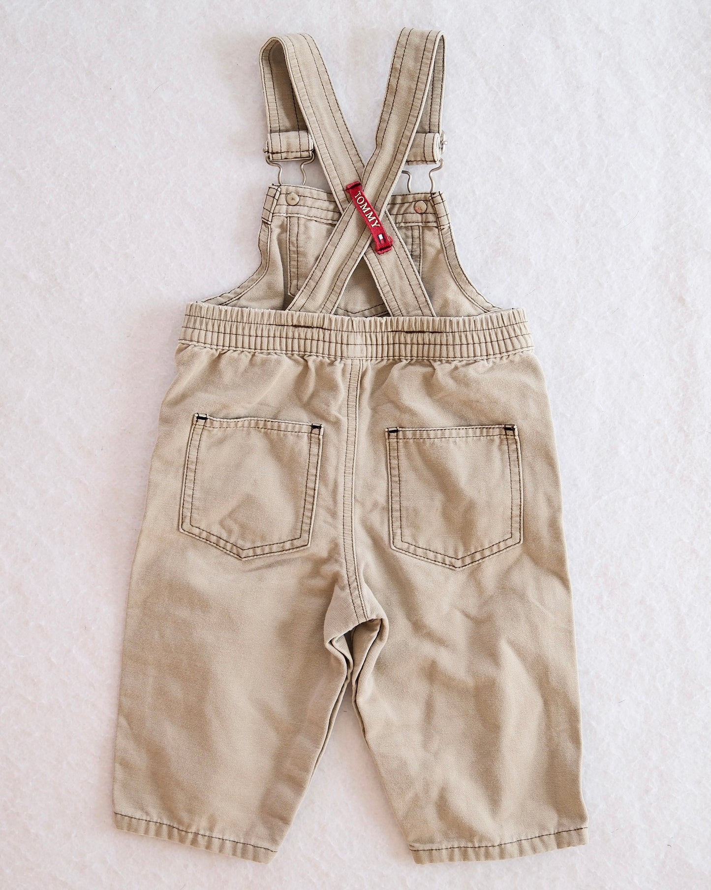 Vintage Tommy Hilfiger Khaki Overalls: 12m