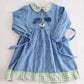 Vintage Sweet Potatoes Dog Appliqué Plaid Dress: 4T