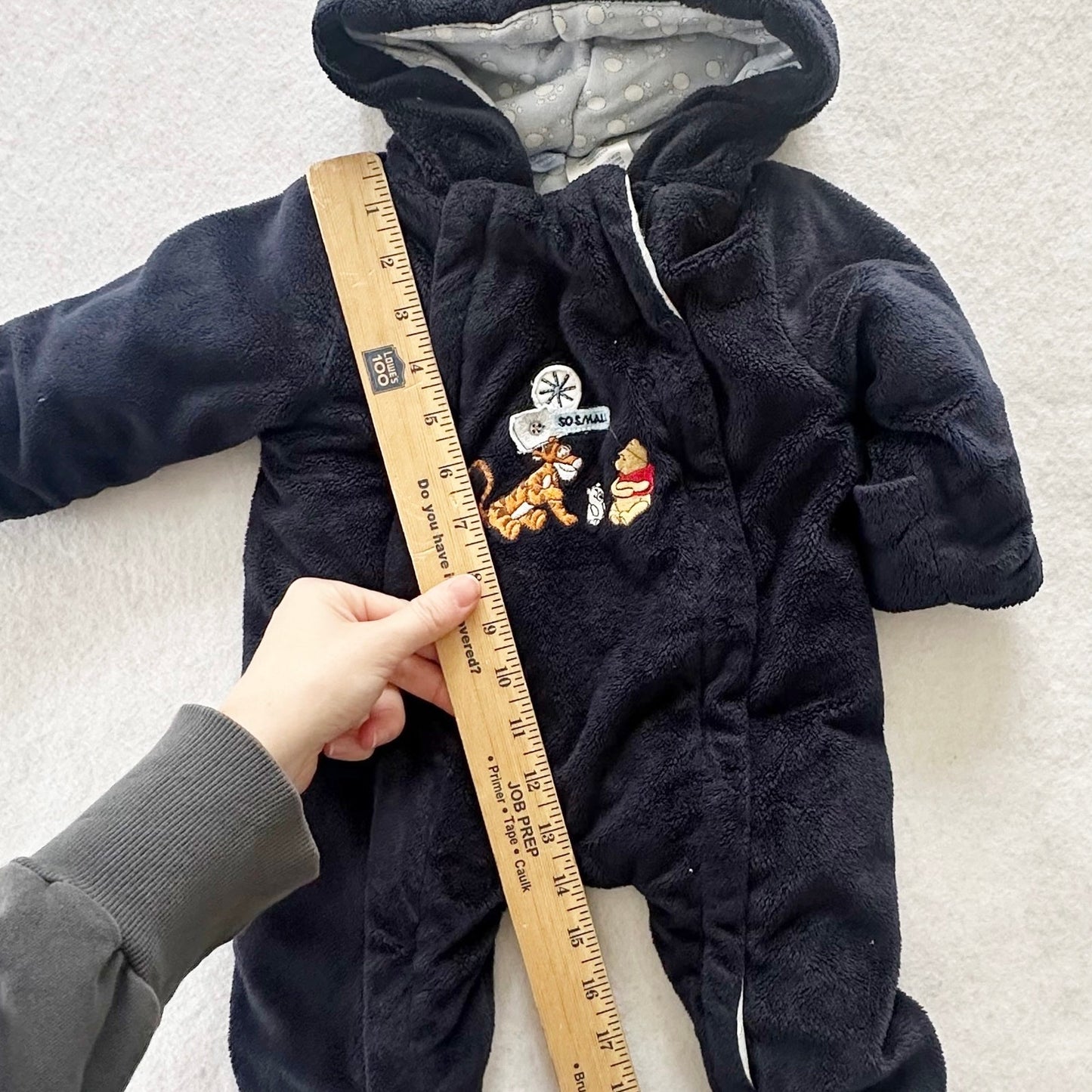 Y2K Disney Baby Pooh Velour Snowsuit Romper