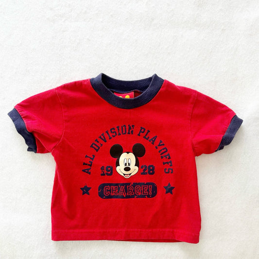 Y2K Disney Mickey Ringer Tee: 24m
