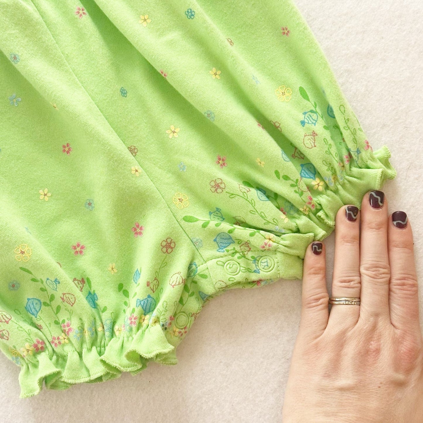 Y2K Deadstock Carter’s Fish Graphic Smocked Romper: 12m? - Yellow Clover Vintage Kids Clothes