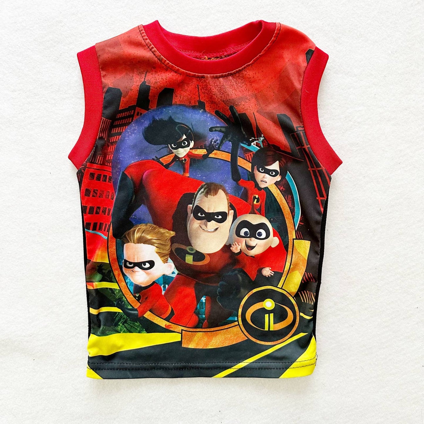 Y2K Incredibles Tank Top: 3T - Yellow Clover Vintage Kids Clothes