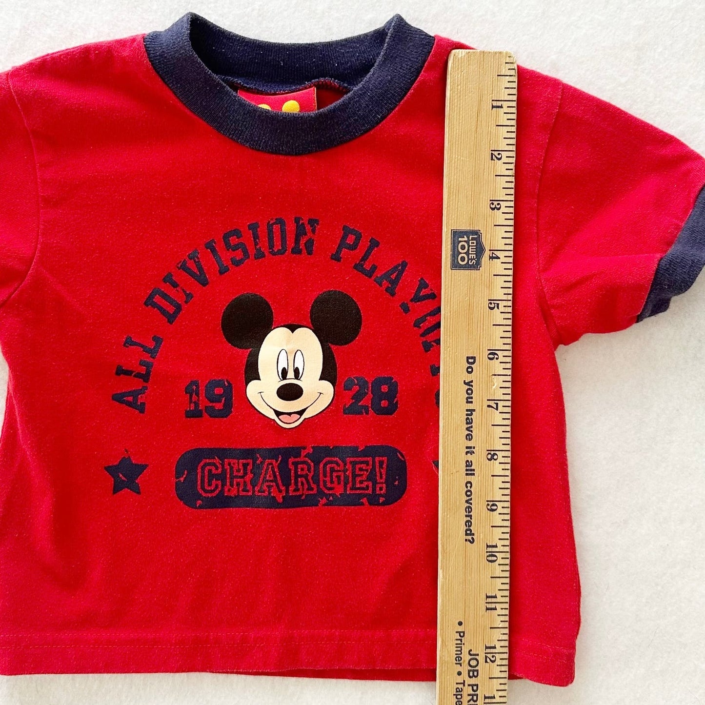 Y2K Disney Mickey Ringer Tee: 24m