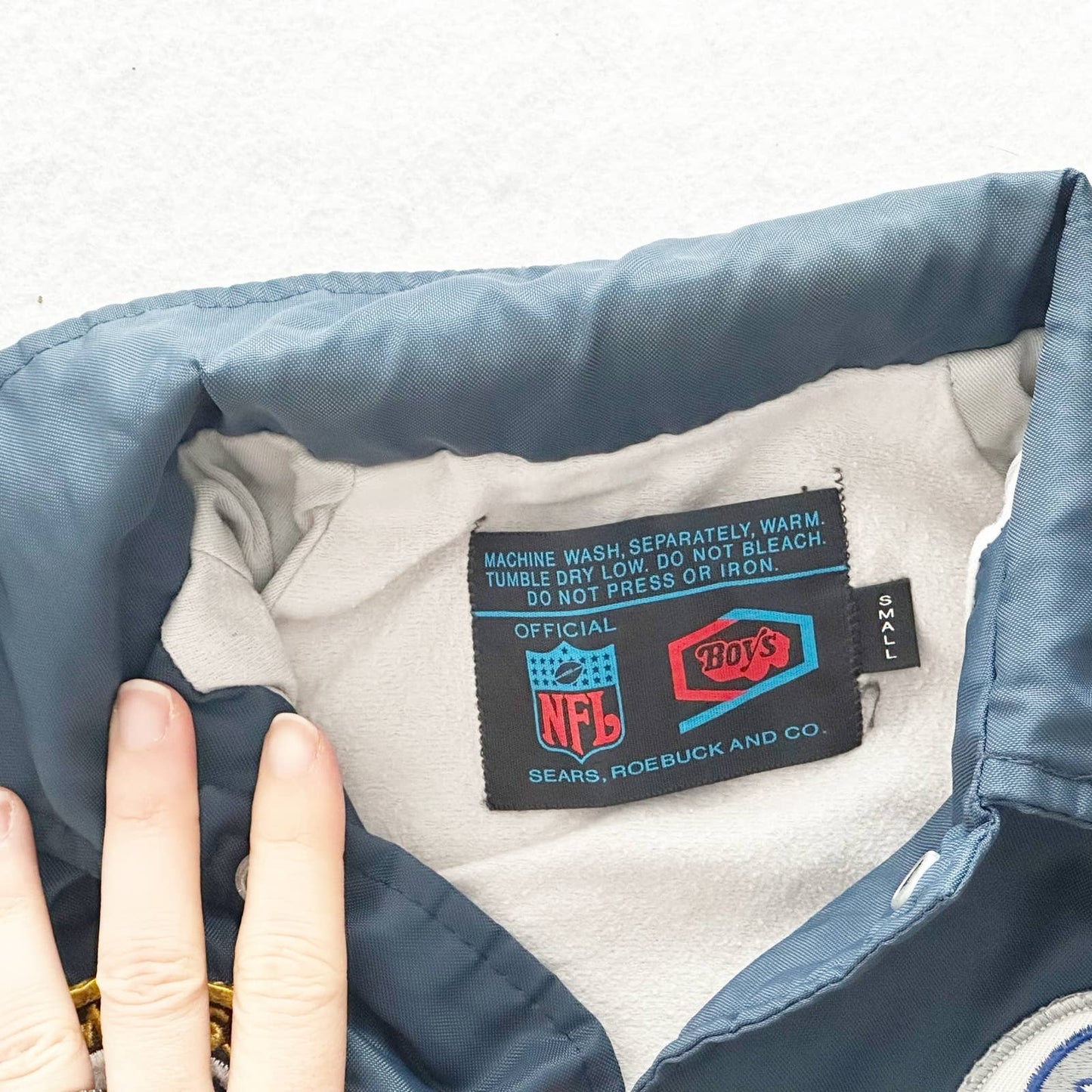 Vintage Sears NFL Dallas Cowboys Nylon Jacket: 6y? - Yellow Clover Vintage Kids Clothes