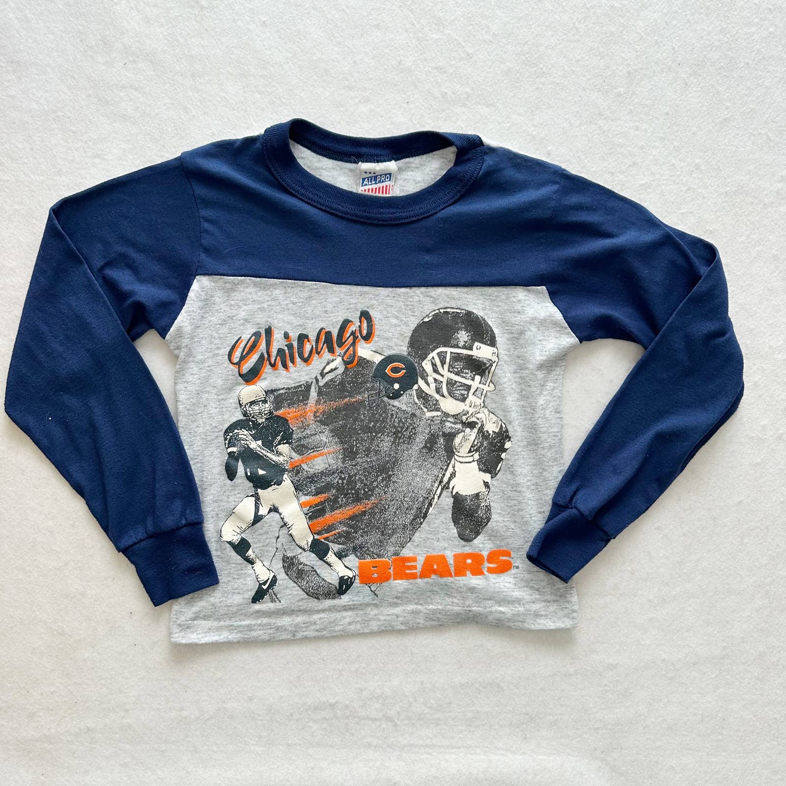 Vintage Chicago Bears Pajama Top: 6y? - Yellow Clover Vintage Kids Clothes