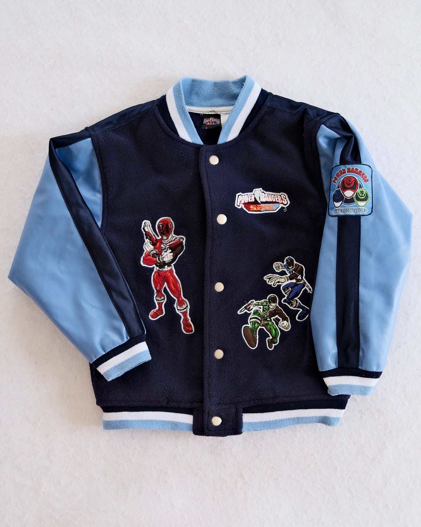 Vintage Power Rangers Blur Varsity Jacket: 5T