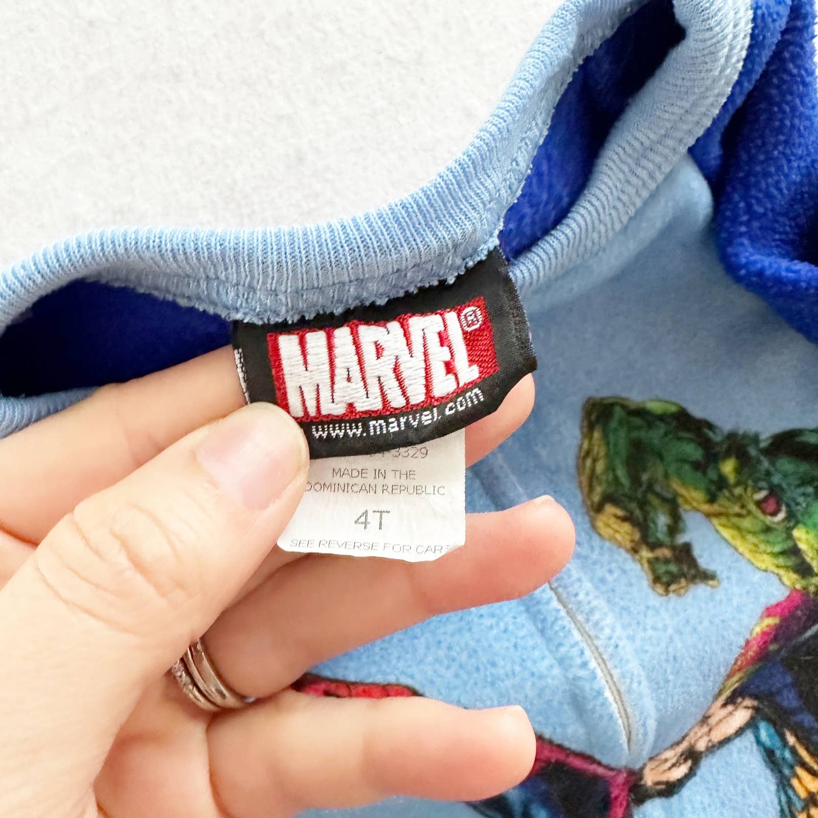 Y2K 2004 Marvel Superheroes Fleece Pajamas: 4T - Yellow Clover Vintage Kids Clothes