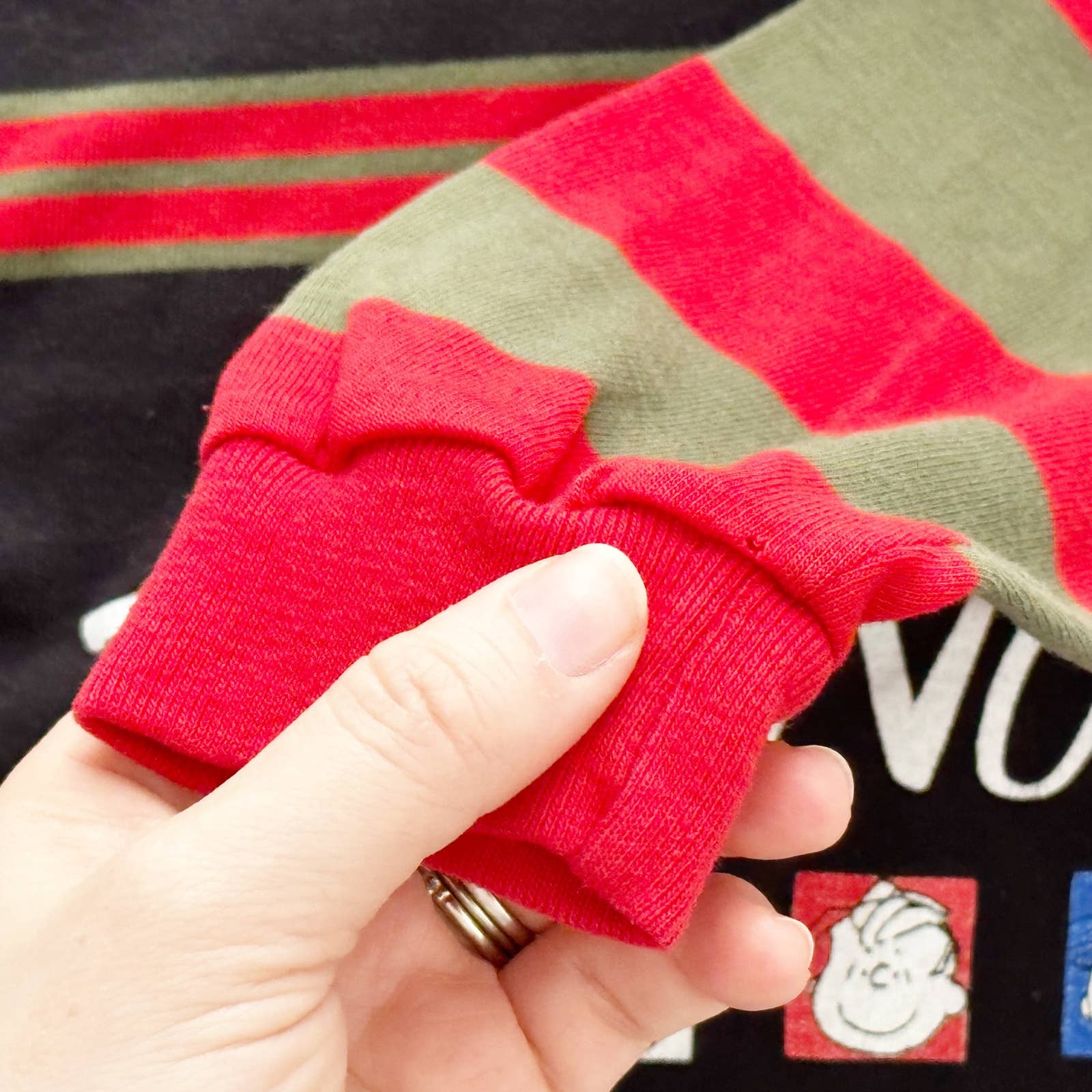 Vintage Peanuts Characters Sport Striped Tee: 4/5T - Yellow Clover Vintage Kids Clothes