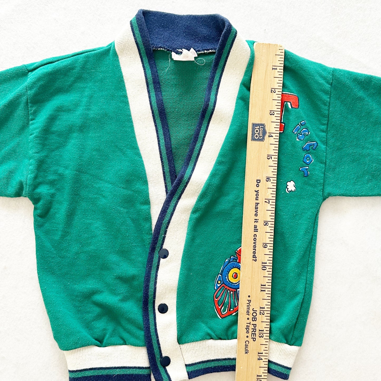 Vintage Buster Brown T Is For Train Sweatshirt Cardigan: 3T - Yellow Clover Vintage Kids Clothes