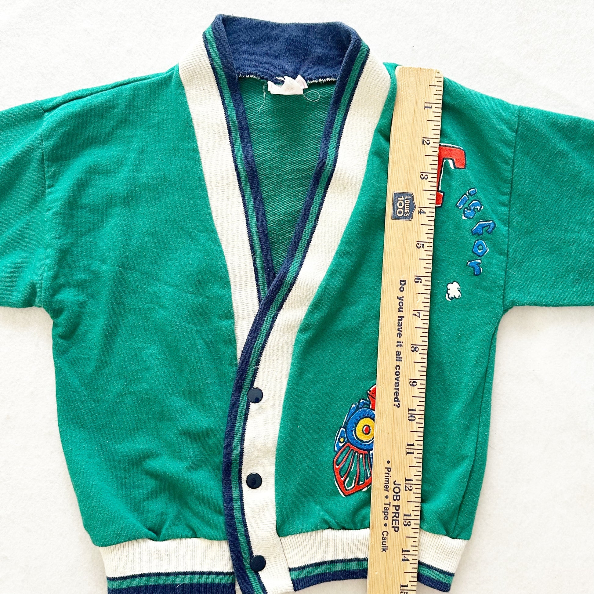 Vintage Buster Brown T Is For Train Sweatshirt Cardigan: 3T - Yellow Clover Vintage Kids Clothes