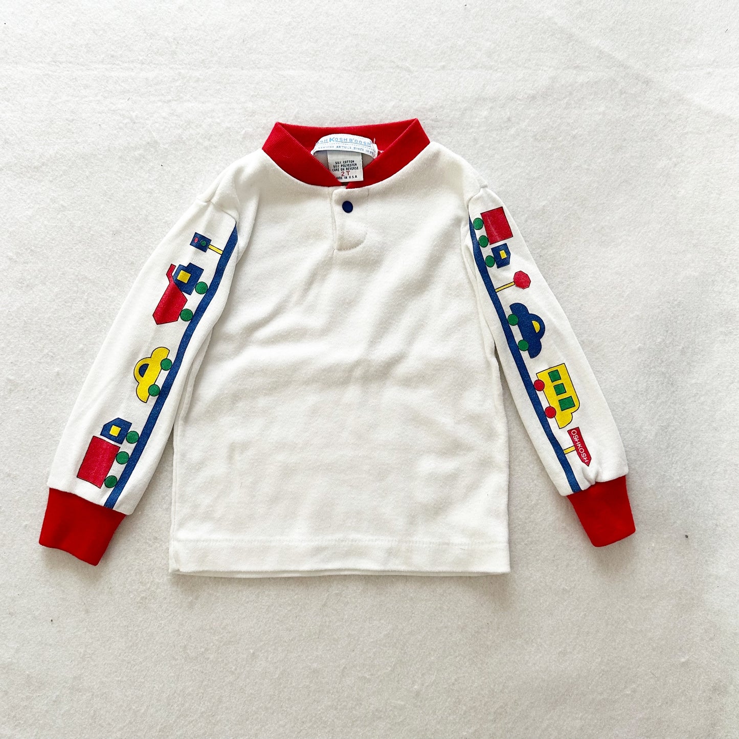 Vintage OshKosh Geometric Vehicles Layer Top: 24m?