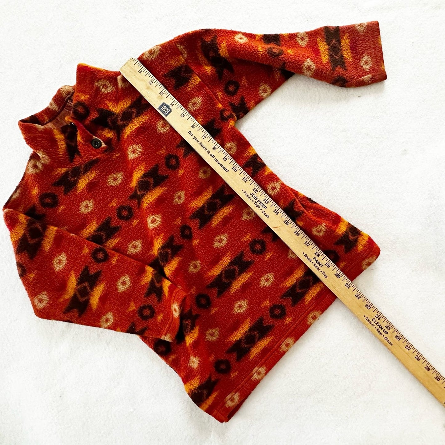 Vintage So Fun Kids Funnel Neck Print Fleece Pullover: 8y - Yellow Clover Vintage Kids Clothes