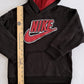 Y2K Nike black and red pullover hoodie with thermal fabric accents