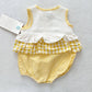 Vintage 90s or Y2K Little Me Chickens Seersucker Check Chickens Romper