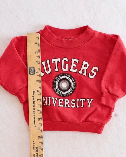 Vintage Third Street Rutgers Baby Sweatshirt: 6m - Yellow Clover Vintage Kids Clothes