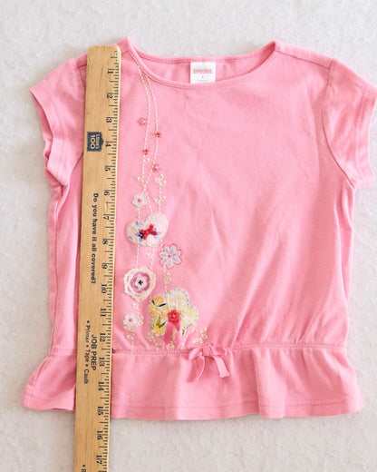 Vintage Gymboree Love Is in the Air Embroidered Appliqué Kids Top: 6y