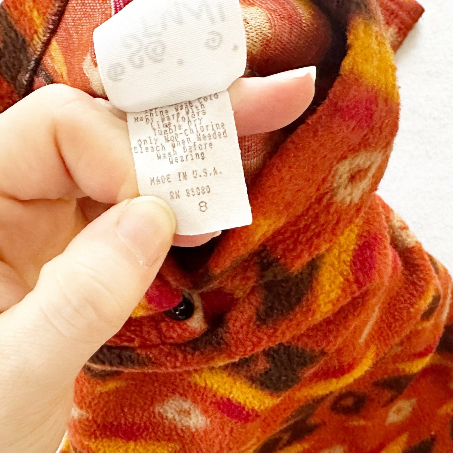 Vintage So Fun Kids Funnel Neck Print Fleece Pullover: 8y - Yellow Clover Vintage Kids Clothes