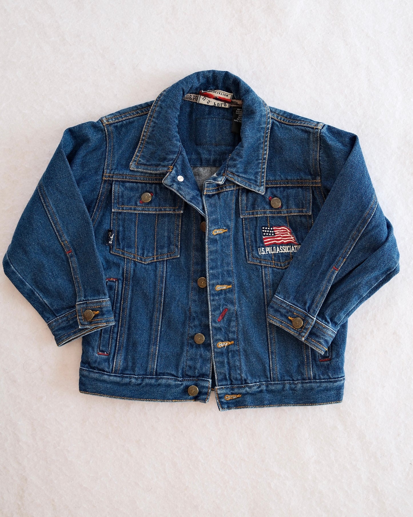 Y2K US Polo Association Embroidered Denim Jacket: 4T