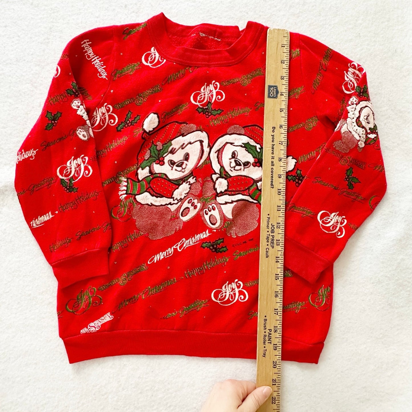 Vintage Christmas Teddy Bears Graphic Sweatshirt: 7/8y?