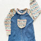 Vintage Play Ball Jumpsuit Romper: 12m? - Yellow Clover Vintage Kids Clothes