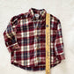 Vintage OshKosh Plaid Flannel Button Down Shirt: 4T - Yellow Clover Vintage Kids Clothes
