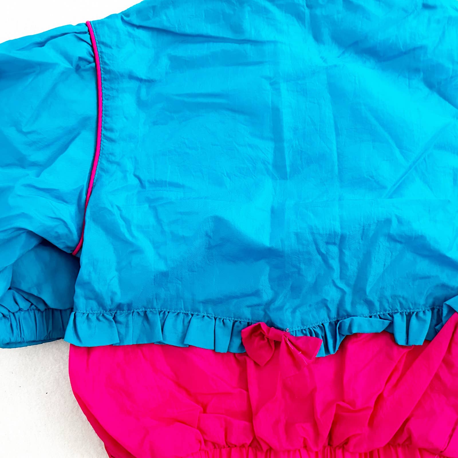 Vintage Active Stuff Ruffle Windbreaker Jacket: 4T - Yellow Clover Vintage Kids Clothes