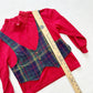 Vintage Young Vibes Tartan Vest and Skirt Set: 6/7y? - Yellow Clover Vintage Kids Clothes