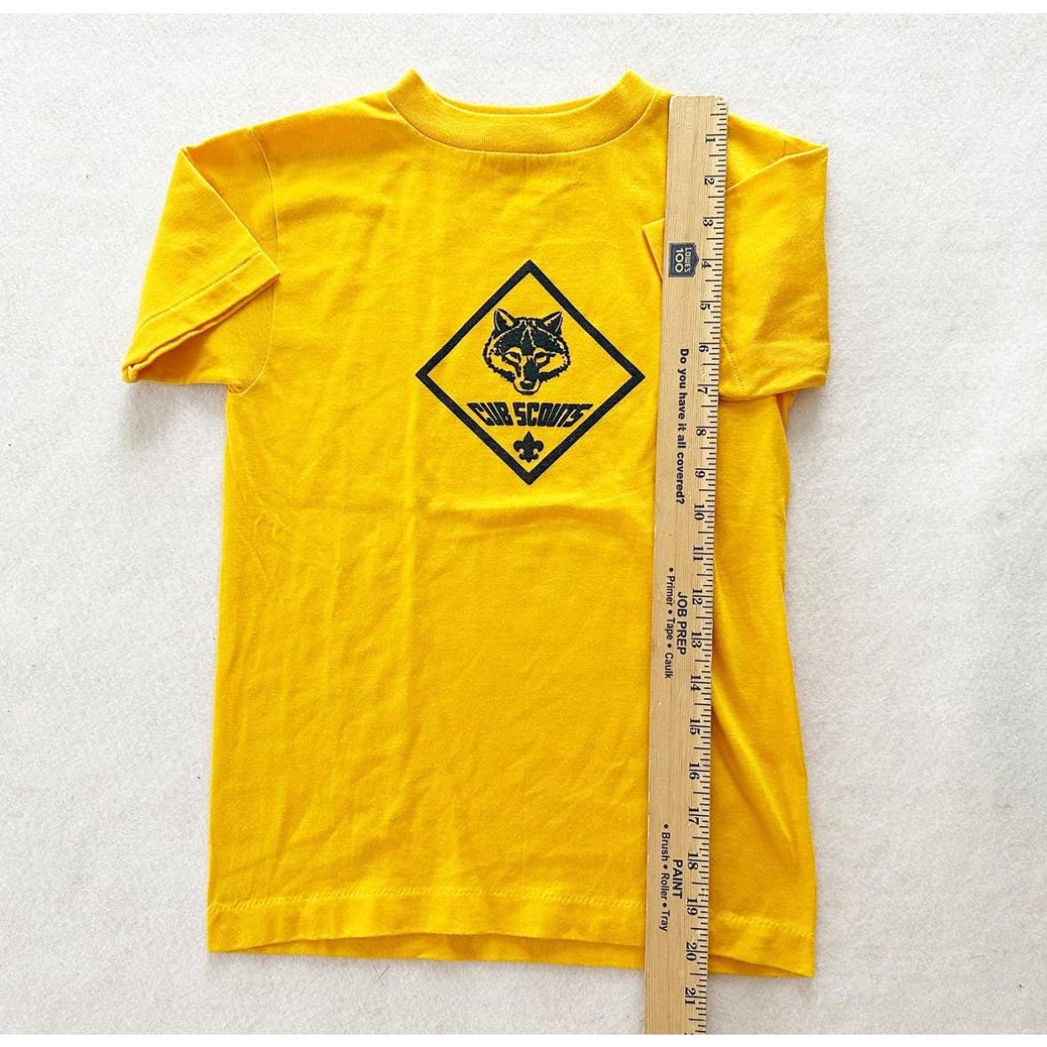 Vintage Cub Scouts Single Stitch Tee: 7/8y? - Yellow Clover Vintage Kids Clothes